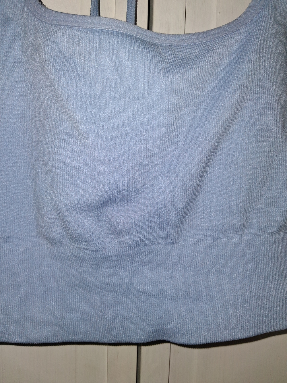 JoyLab Light Blue Ribbed Racerback Sports Bra - Picture 2 of 5